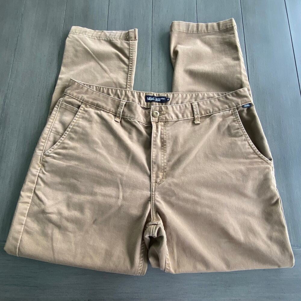 Vans Authentic Chino Pants • Men’s 38x30 • Tan • Slim Fit Casual Skate Style